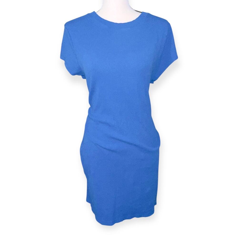 Thick Bright Blue Cotton Dress
